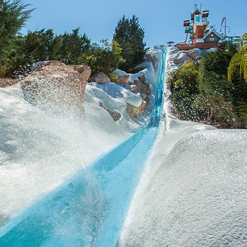 The Slush Gusher waterslide at Disney’s Blizzard Beach water park