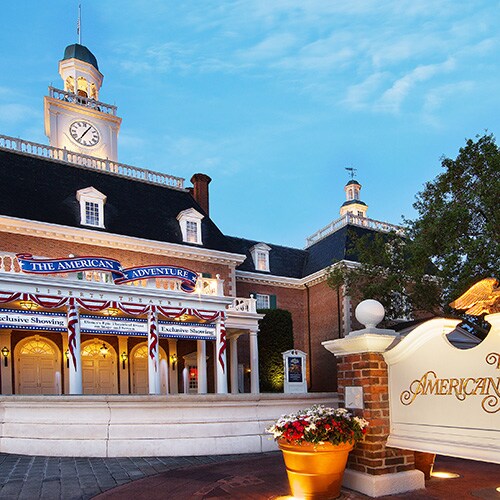 The exterior of The American Adventure at Epcot