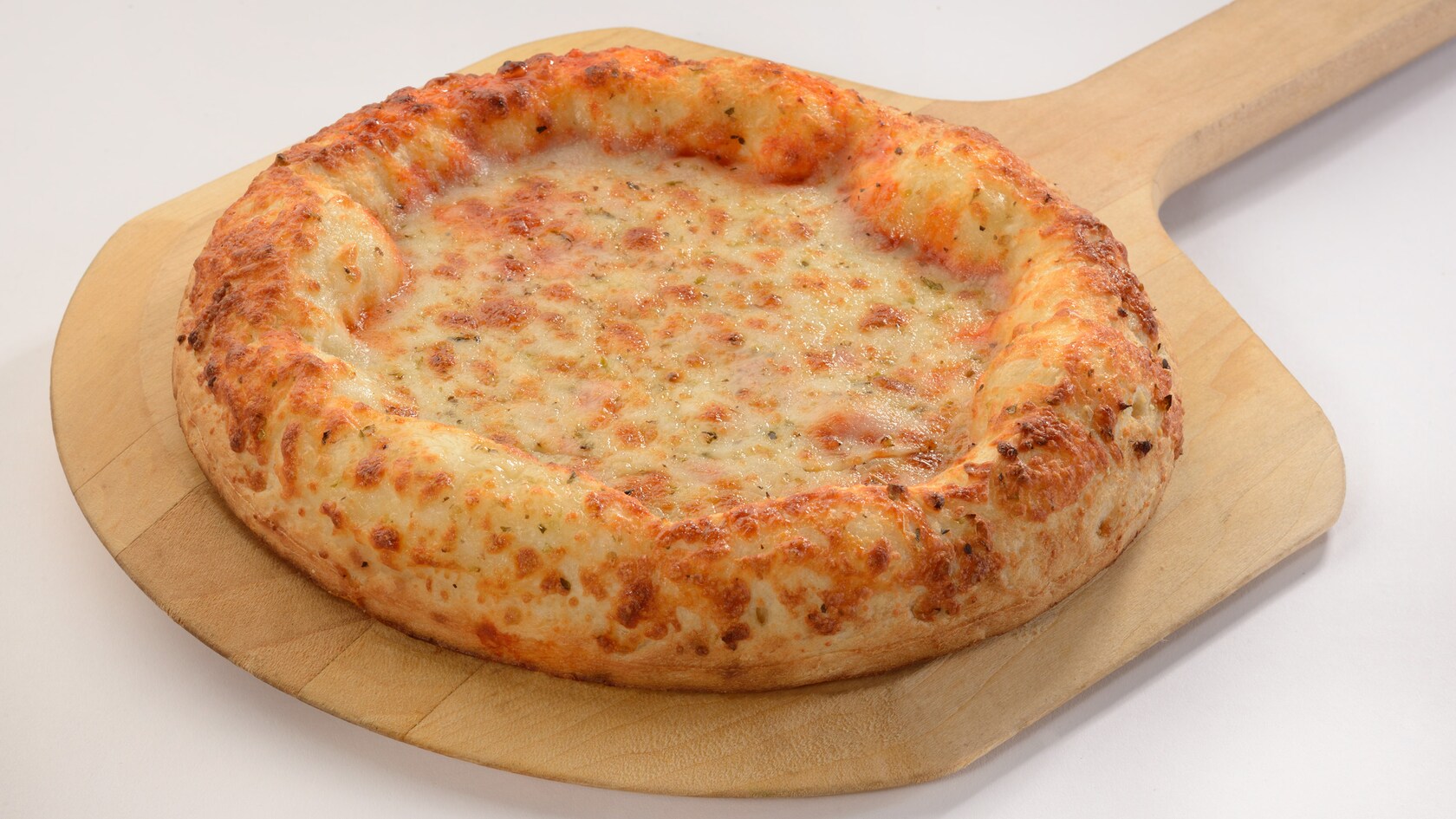 Una pizza de queso individual