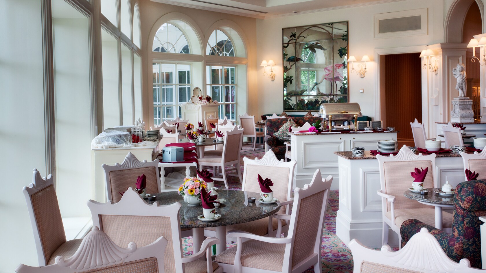 Table setting for afternoon tea in Garden View Tea Room at Disney’s Grand Floridian Resort & Spa