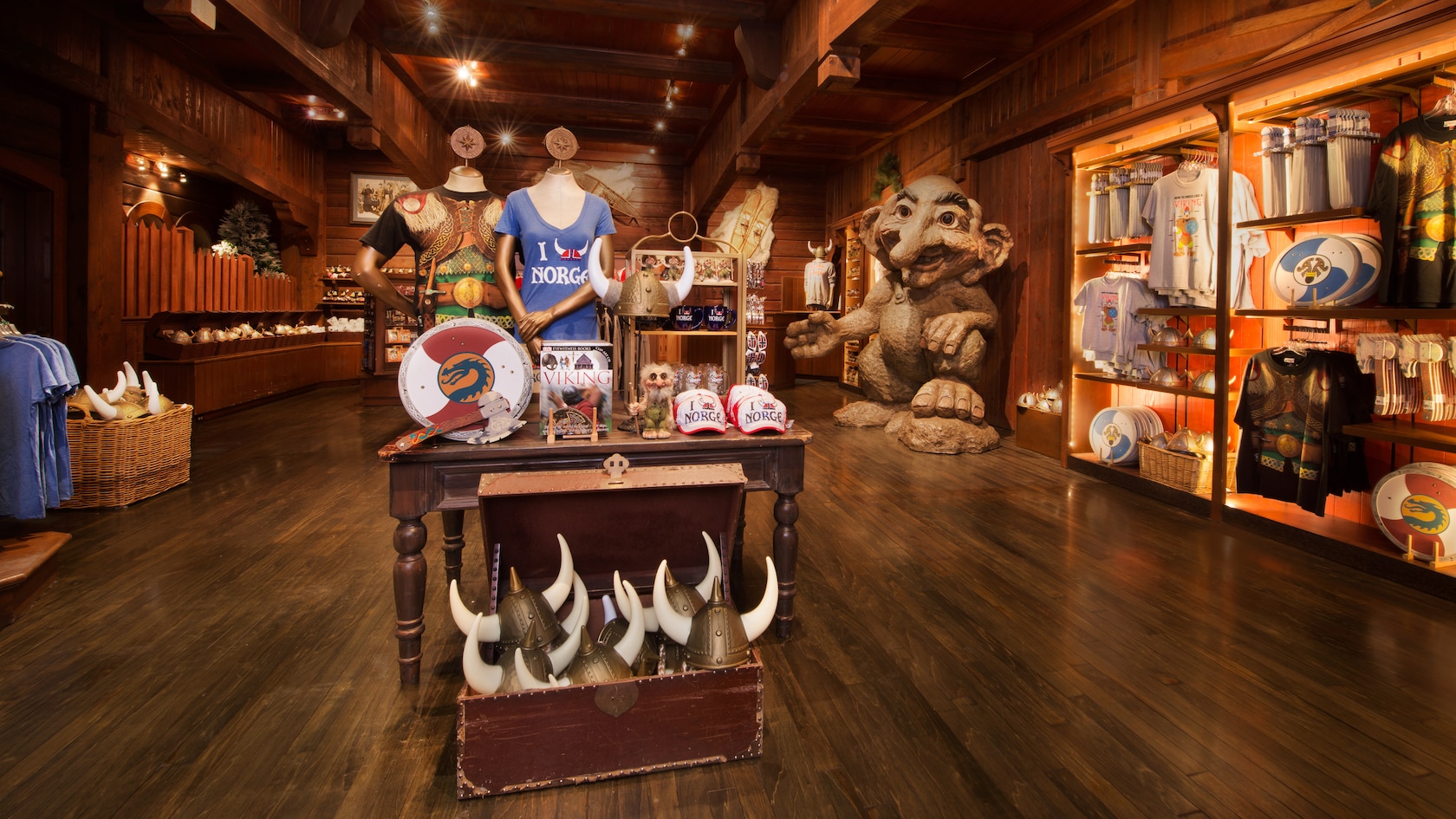 Norwegian-themed wares at The Puffin's Roost Curios & Collectibles at Epcot
