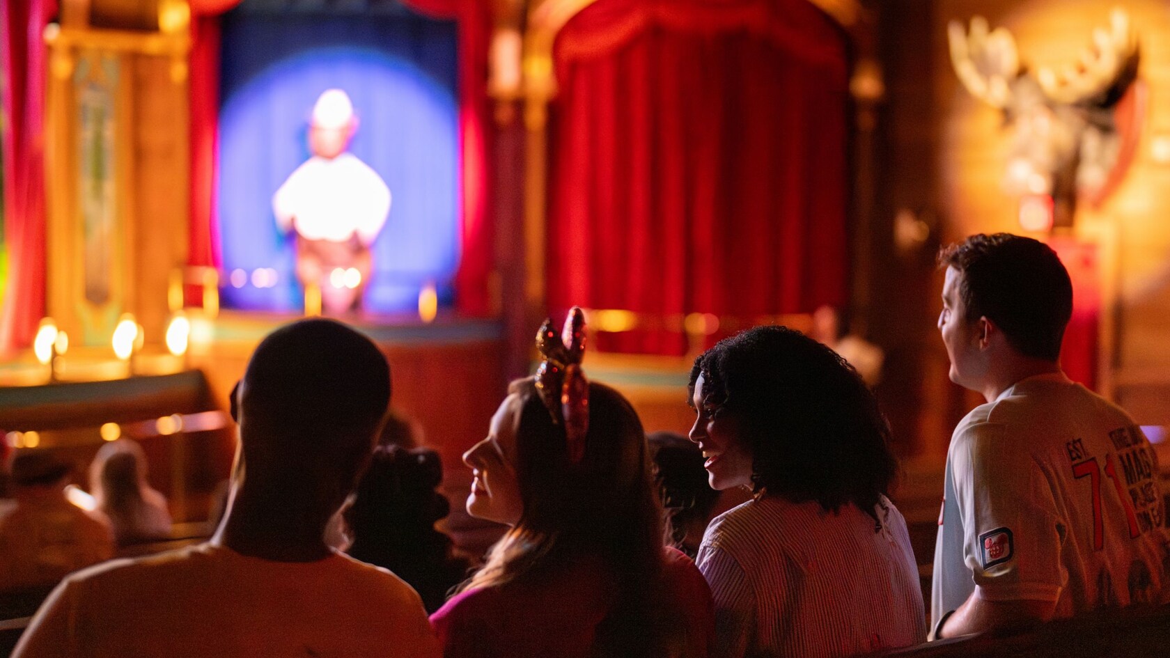 Guests watching the Country Bear Musical Jamboree show