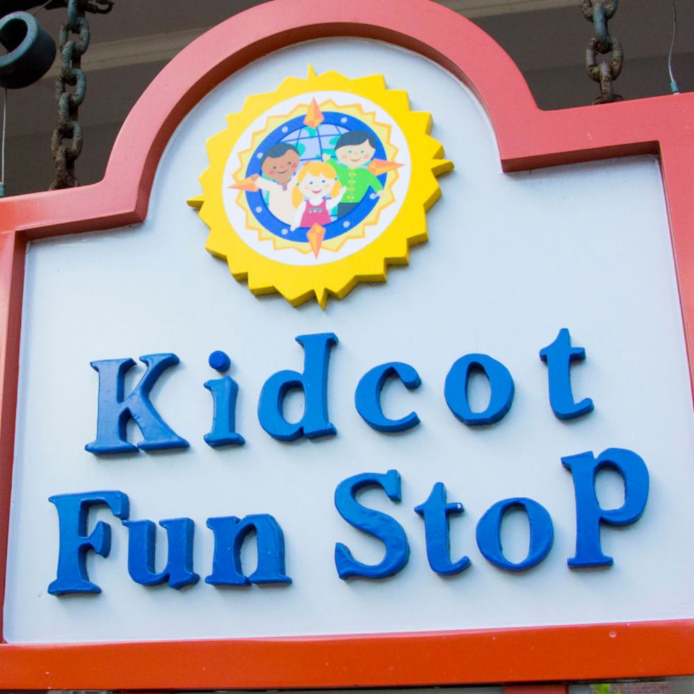 A sign that reads Kidcot Fun Stop