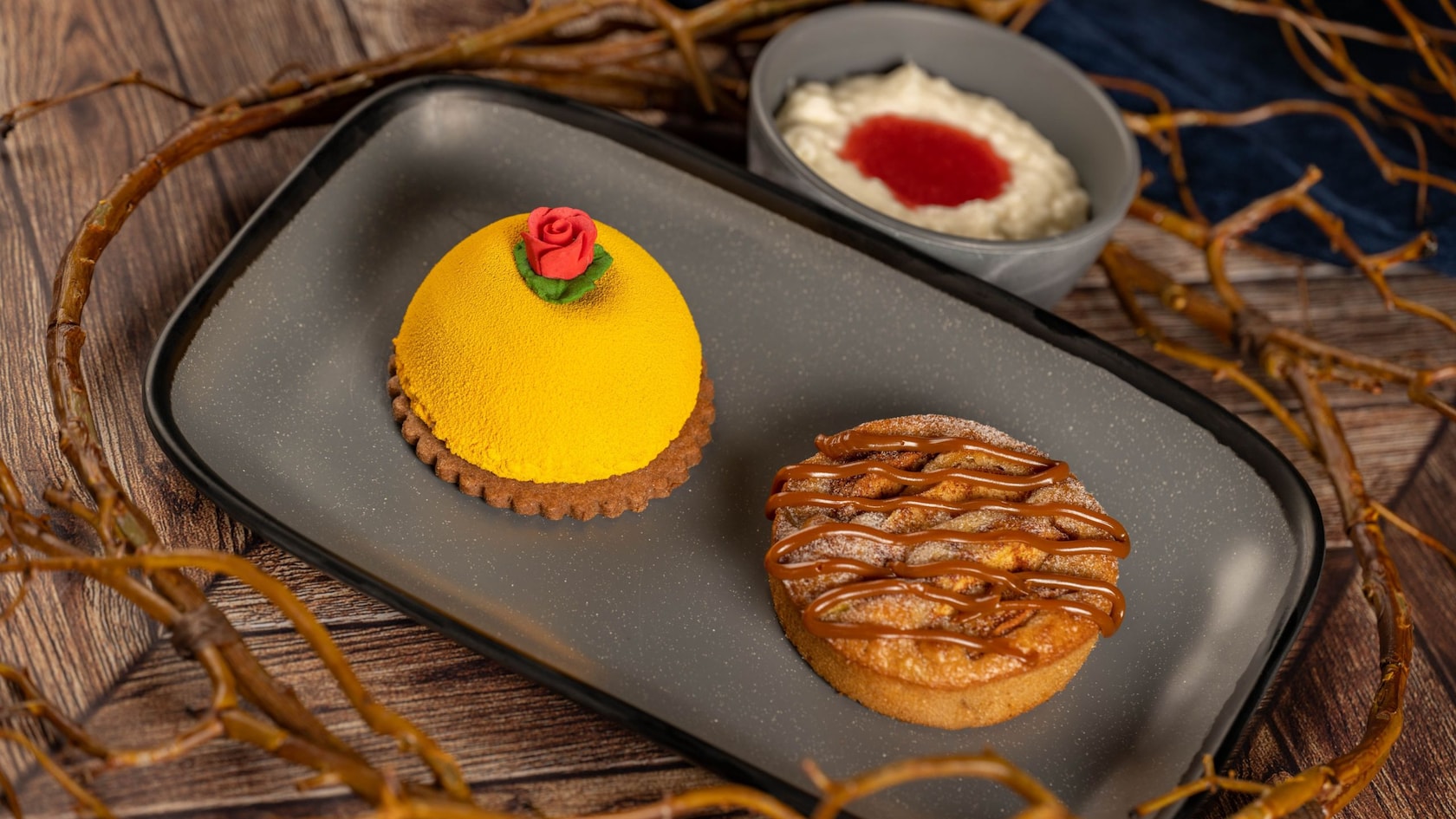 An assortment of Norwegian inspired desserts from the Akershus Royal Banquet Hall at Epcot