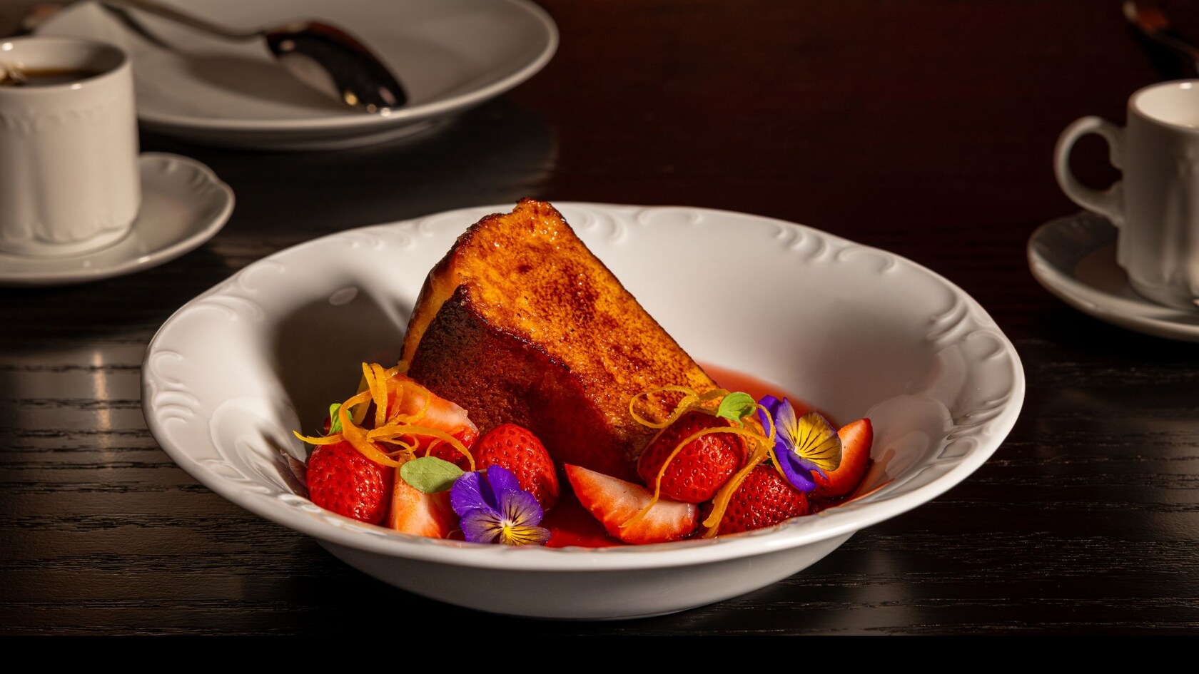 The Bruleed Basque Cheesecake from Bourbon Steak