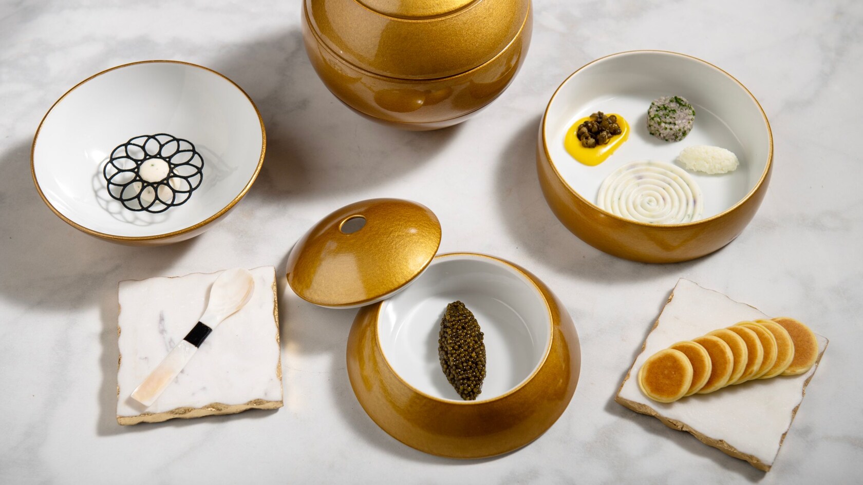 Un plato de caviar en California Grill en Disney's Contemporary Resort