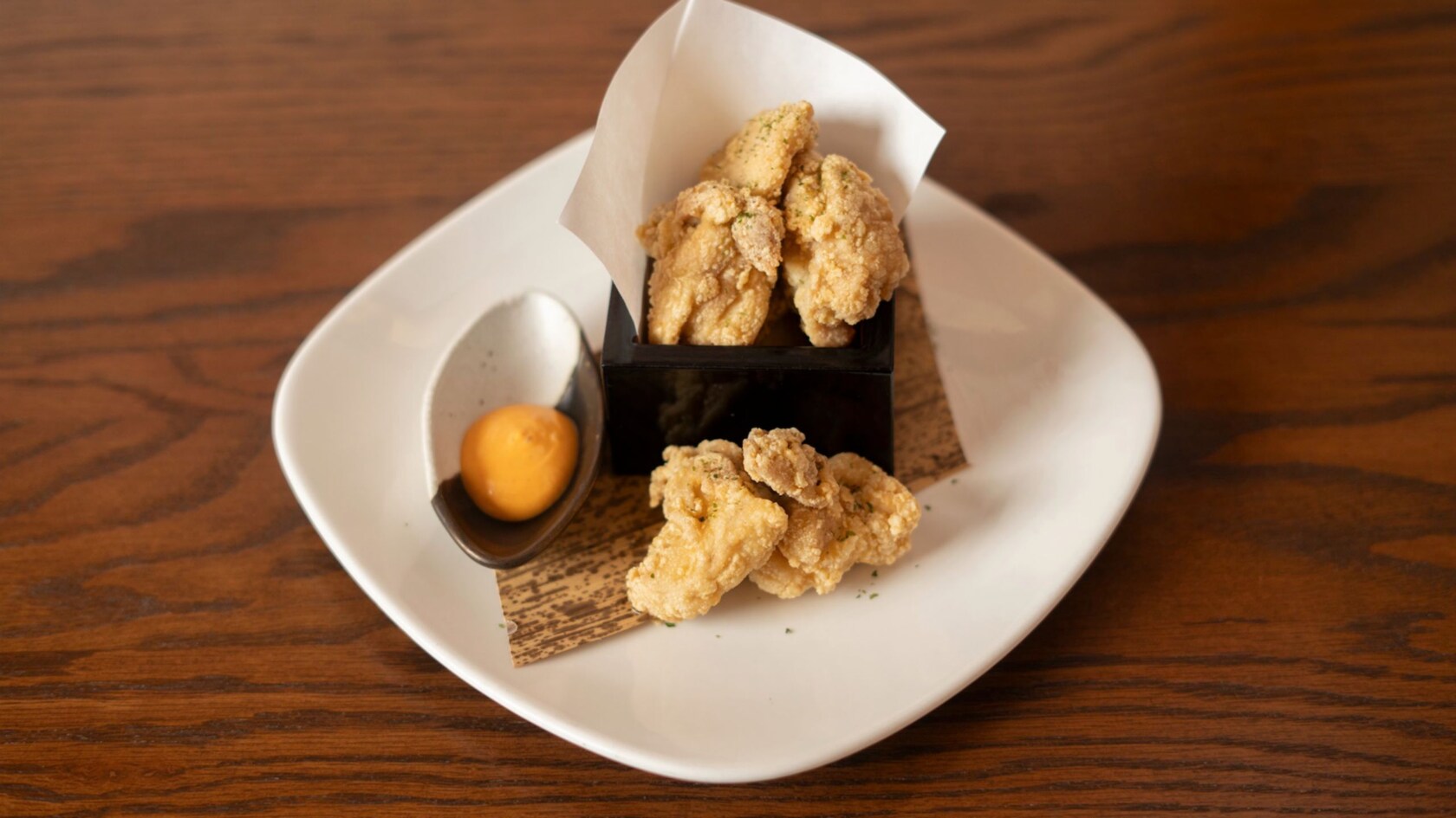 A plate of Japanese fried chicken
