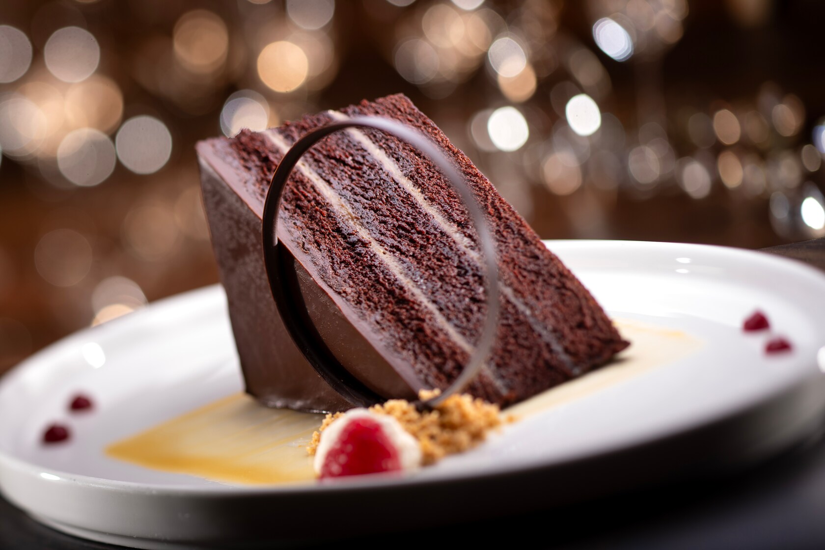 A Yachtsman Signature Chocolate Cake from Yachtsman Steakhouse