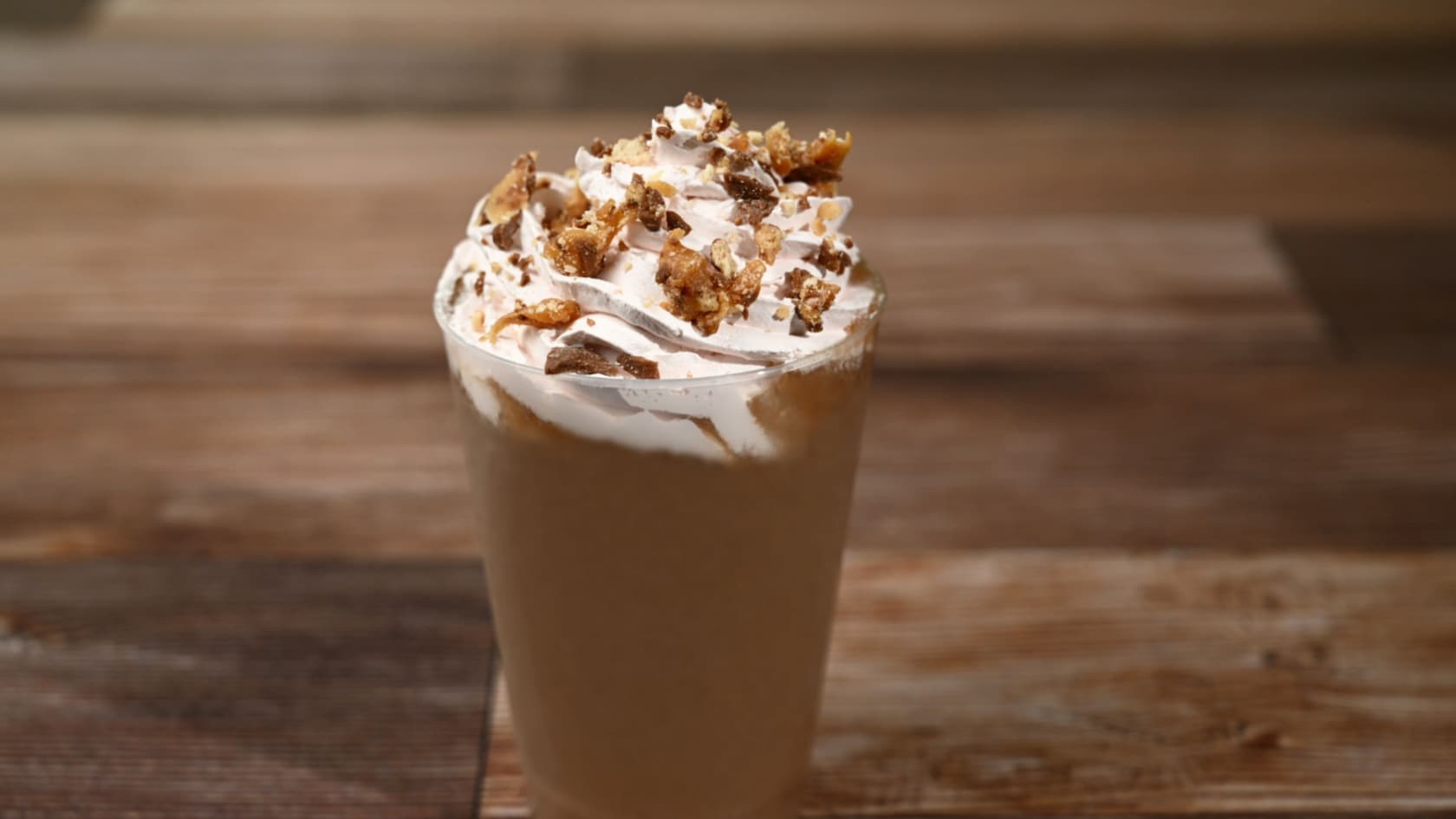 Frozen Caramel Hot Cocoa featuring Twix from Holiday Hearth Desserts