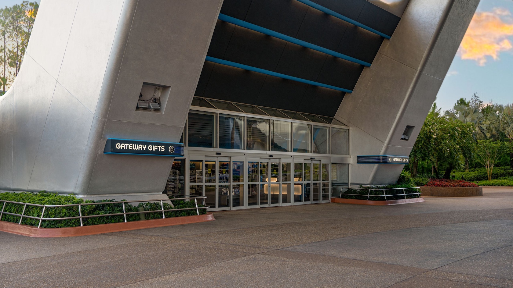 The exterior of Gateway Gifts at Epcot