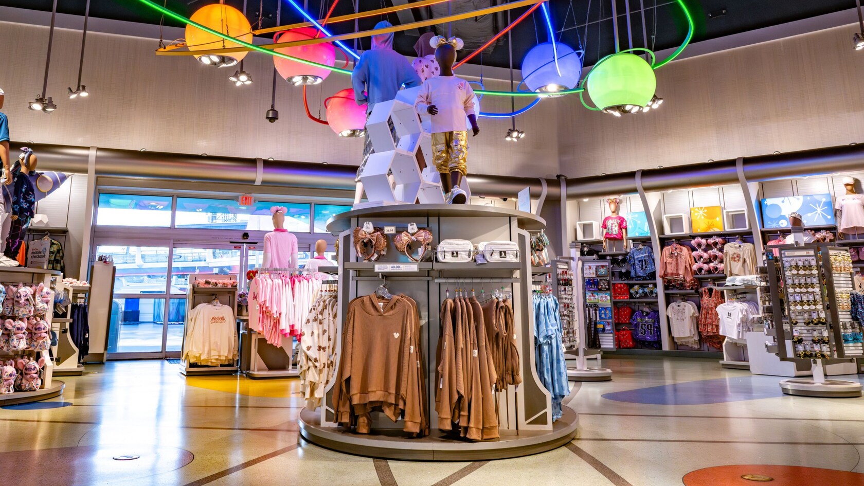 The interior of Star Traders featuring merchandise displays
