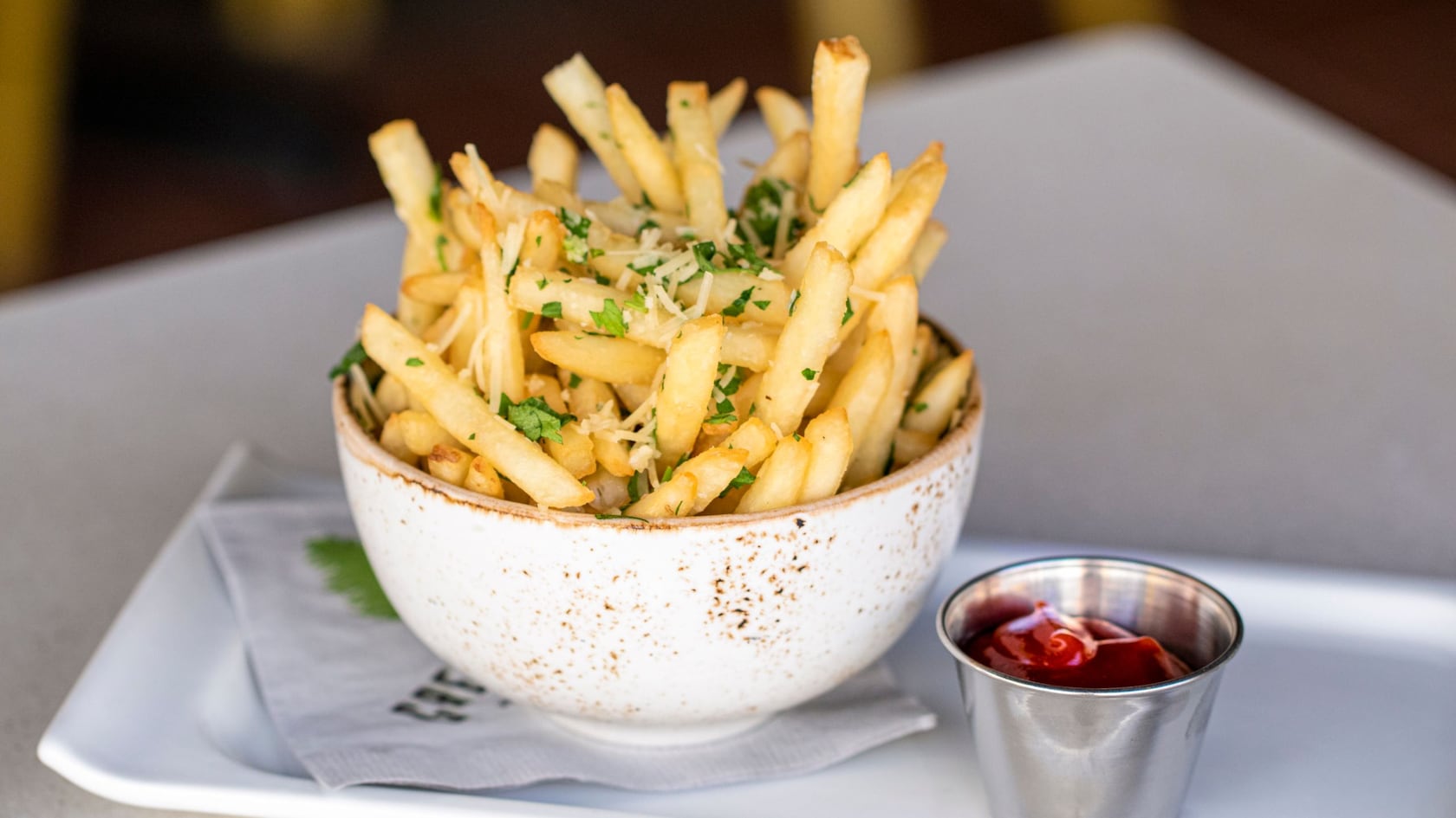 A bowl of french fries