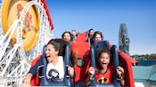 Excited Guests ride Incredicoaster