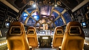 The cockpit of the Millennium Falcon