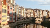 Historic row houses lining the River Onyar in Girona