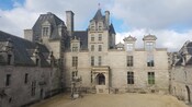 The Renaissance façade of a fortified chateau