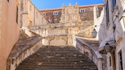 A long set of concrete stairs