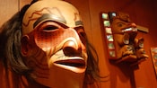 A wooden tribal mask