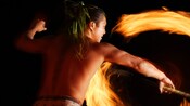 A fire dancer