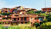 A series of villas built into a hillside