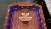 The stern of a fishing boat with a state of the art fighting chair