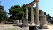 The 3 column ruins of the Philippeion Temple