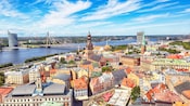 A view of Riga in Latvia and the Daugava River