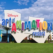 Sign at the entrance of Disney's Art of Animation Resort