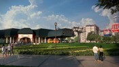 A station of Disneys Skyliner gondola lift system