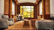 A rendering of the interior of Tenaya Stone Spa at Disney's Grand Californian Hotel & Spa