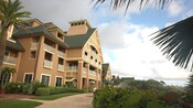 The back of the Resort's main building, overlooking the beach