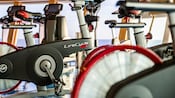 Detail showing LifeCycle GX logo on spinning machine