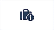 The Disney Travel Information icon featuring a suitcase