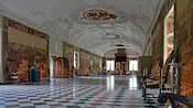 The lavishly appointed throne room of Rosenborg Castle