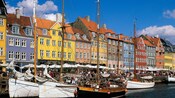 The step gabled houses of the historic Nyhavn Canal district