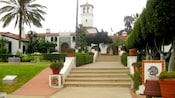 A sprawling Spanish Colonial style beach resort featuring decorative tiles and arched doorways