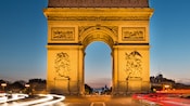 The Arc de Triomphe at sunset