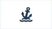 A Disney Cruise Line Port Adventures logo which is an illustration of an anchor