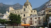 The domed Church of Santa Maria Assunta in Positano