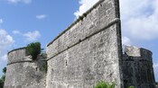 Parede de tijolo de um forte