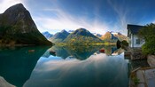 Lago Stryn panorámico