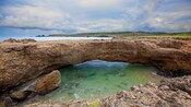 An ocean rock formation