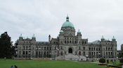 The neo baroque exterior of the Parliament Buildings in Victoria, British Columbia