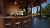 Open-air semi-circular bar at Maji Pool Bar