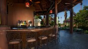 Open-air semi-circular bar at Maji Pool Bar