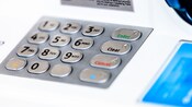Close-up of an ATM keyboard