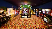 A video game arcade in Disney's Pop Century Resort
