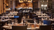 A dining area of the signature Il Mulino restaurant at Walt Disney World Swan Hotel