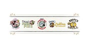 The logos for Minnie’s Ice Cream, Daisy’s Pizza Pies and Mickey’s Smokestack Barbecue