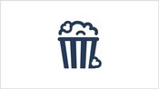 An icon of a tub of popcorn